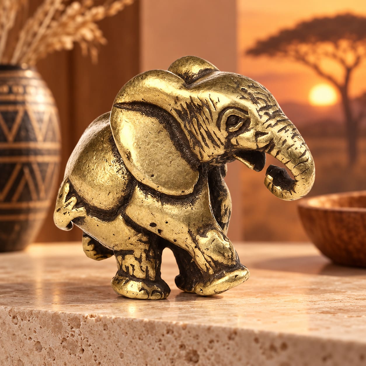 Figurine Éléphant Vintage – Maitre du Temps