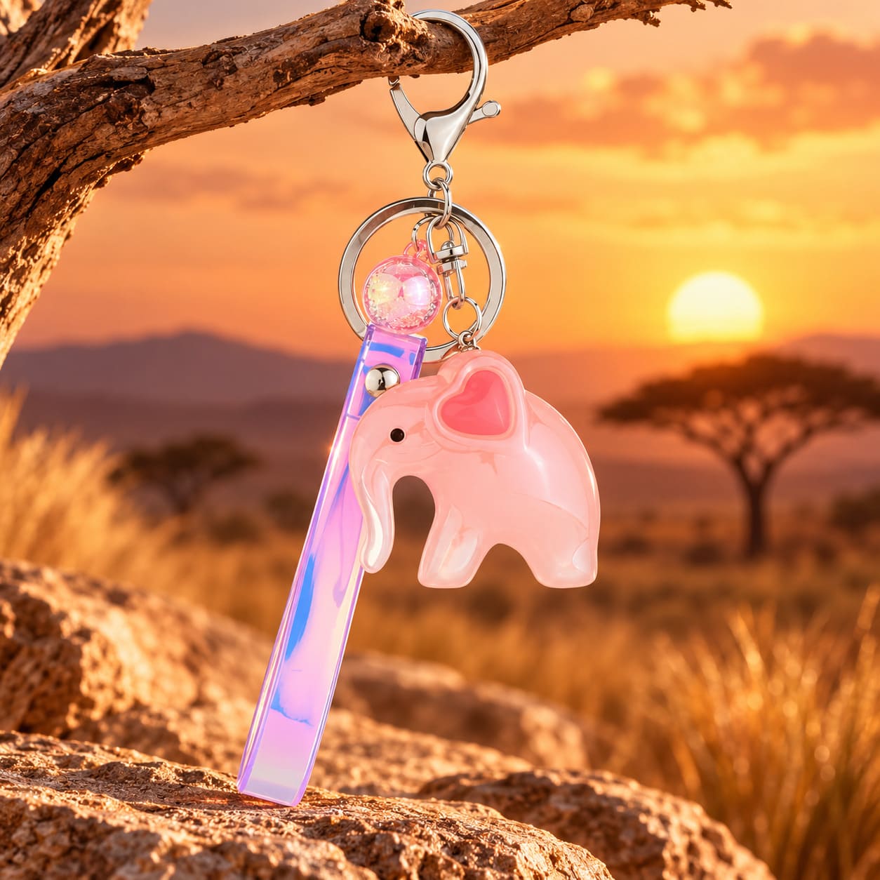 Porte-Clé Éléphant Fantaisie Passionnelle
