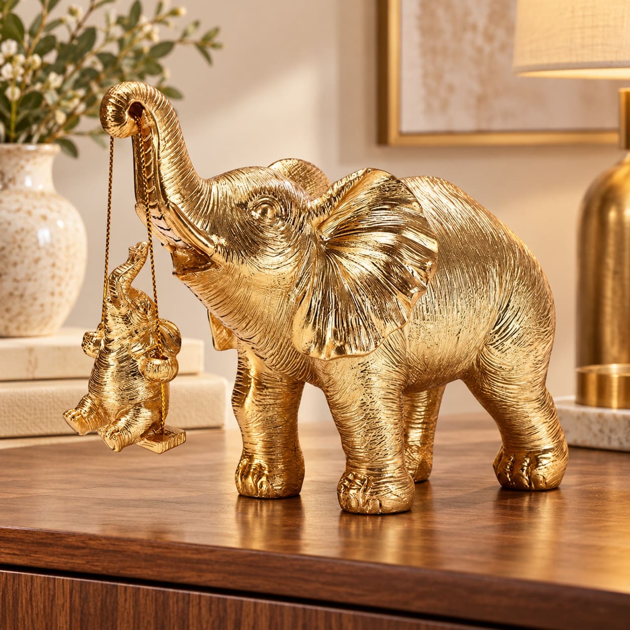 Statuette Éléphant Amusante – Balançoire Titanesque
