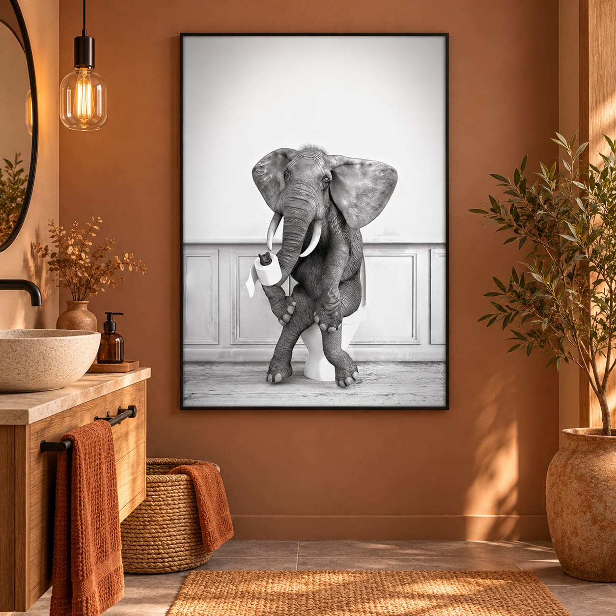 Tableau Éléphant Rigolo – Au Cabinet