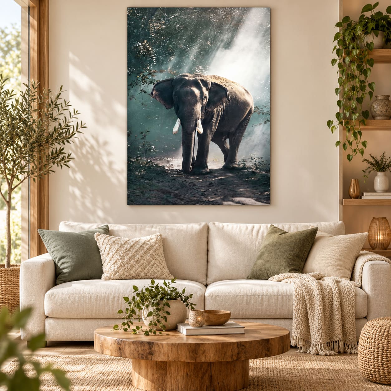 Tableau Éléphant – Foret de Ressourcement