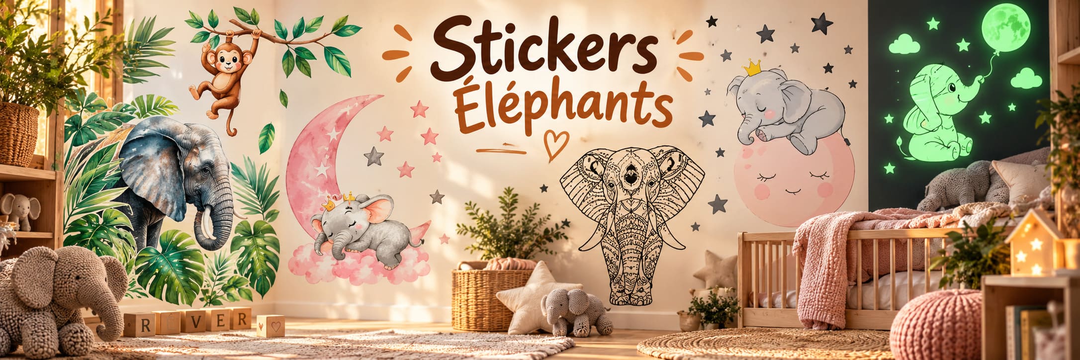 Stickers Éléphants